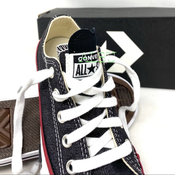 Converse Ctas Low Top Canvas Garnet Black Casual Sneakers Kid’s Size 363705F - Picture 9 of 10